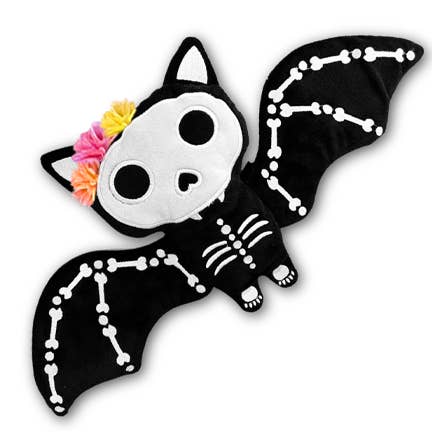 9" Halloween, Springoween Bat Skeleton Plush - Citrus for wholesale by MaterialJill