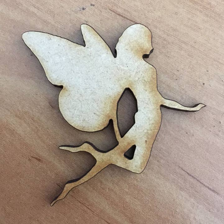 Pack of 50 Wooden Handmade Laser Cut Fairies for wholesale by Sophella Crafts