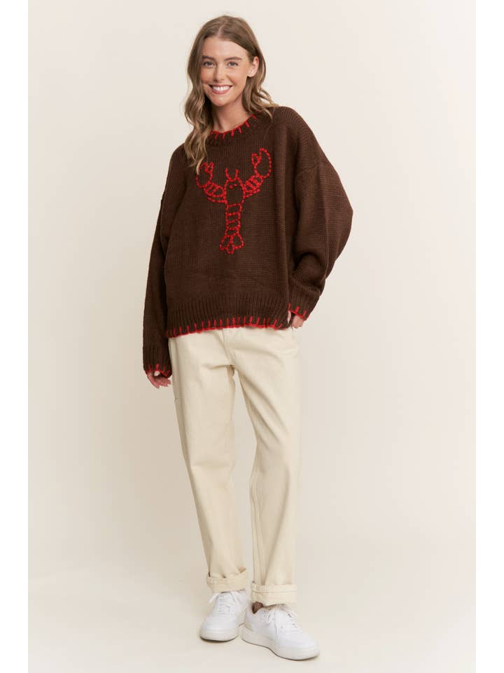 Sweet Generis - Wholesale Knitted jumper – Women′s - MY LOVELY LOBSTER CASUAL PULLOVER SWEATER34