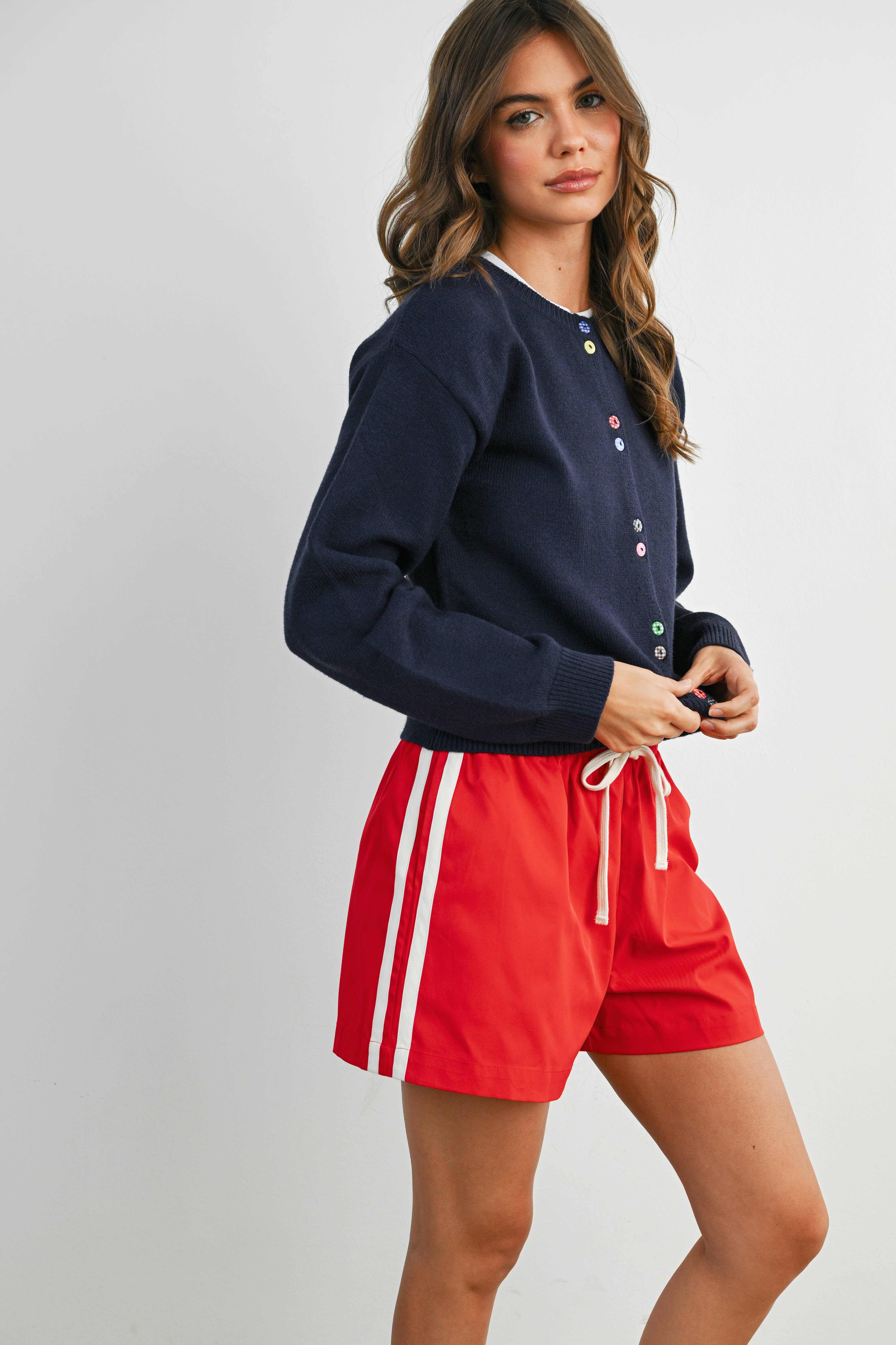 BUTTERMELON - Wholesale Cardigan - Women's - Long Sleeve Buttoned Cropped Cardigan - BMC790638