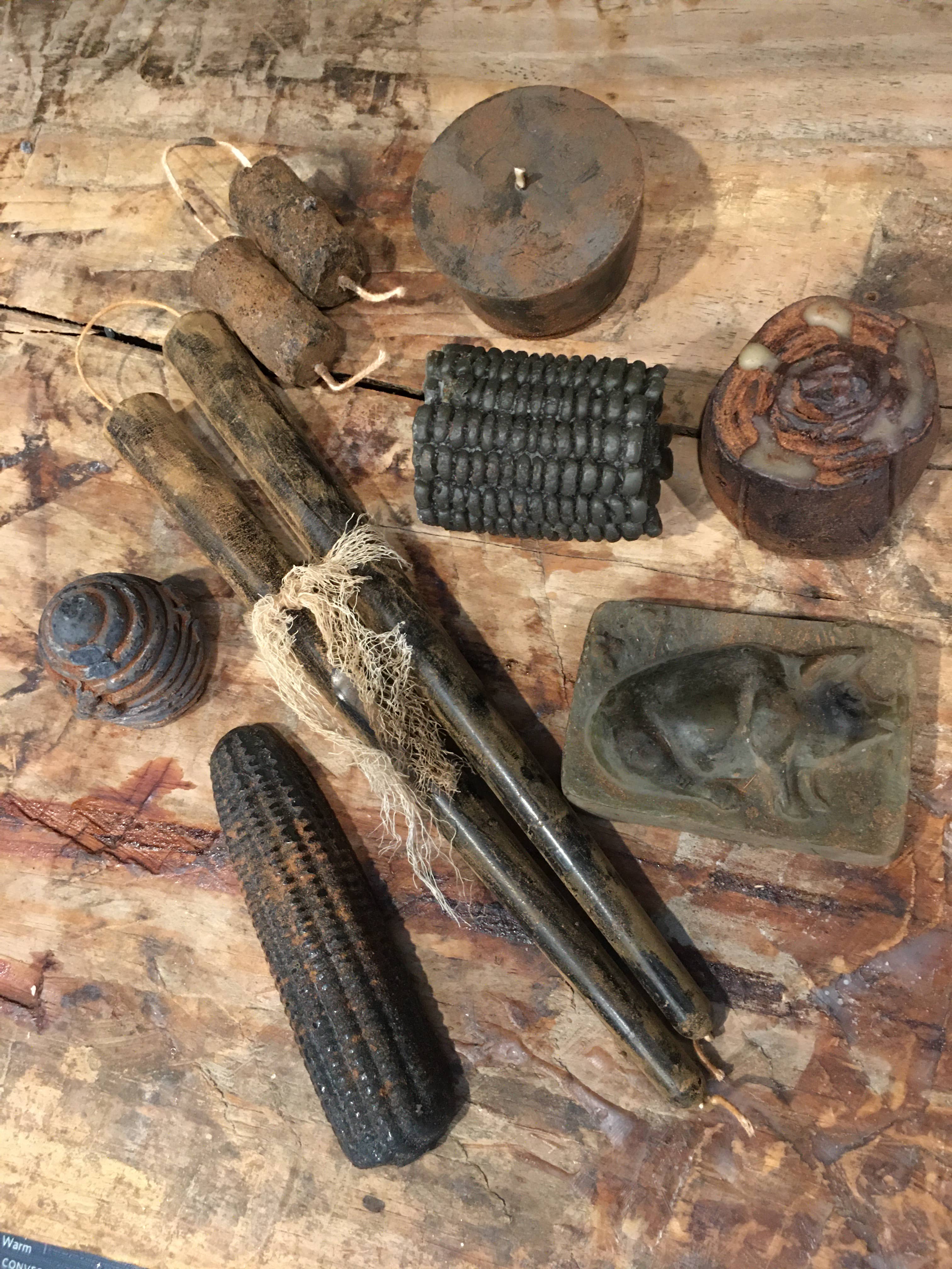 The Cranberry Cornstalk Co. - Wholesale Tapered Candle/Candlestick - Primitive Grubby Taper hanging candle stick7