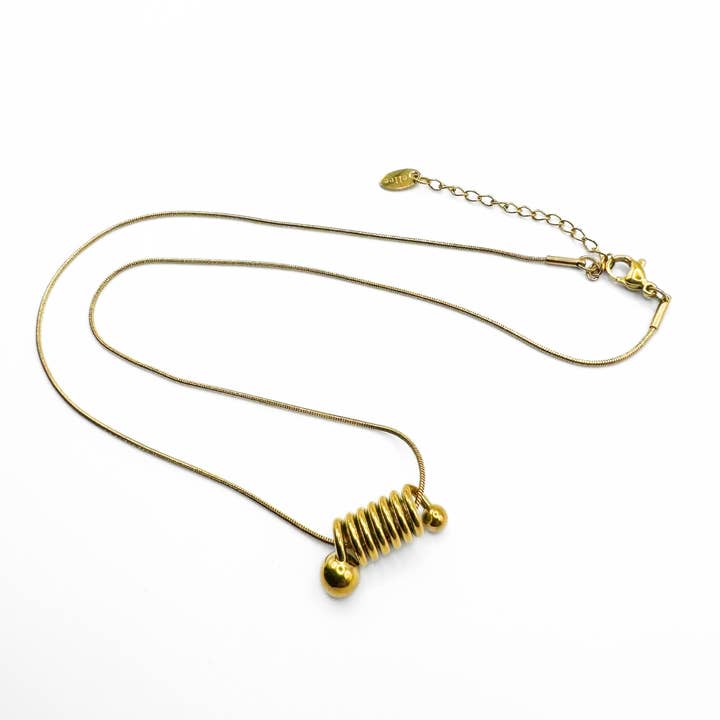 ellee - creations - Wholesale Pendant/Charm Necklace - Steel Necklaces set Gold