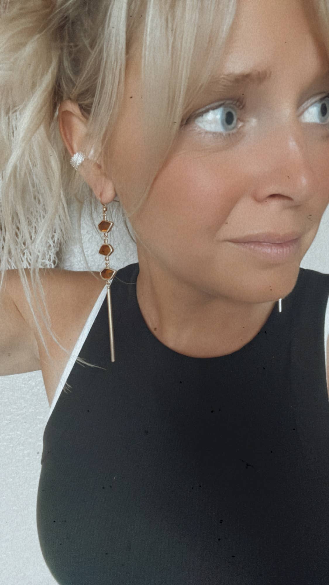 bungalowBlonde Jewelry - Vendita all'ingrosso Orecchini pendenti - Orecchini Bali-Ali: Ambra1