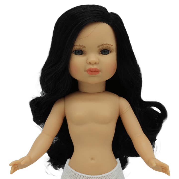 Muñeca de colección y artesanÃa - Wholesale Doll - Kids - Simona doll 40 cm. 100% nude black hair brown eyes