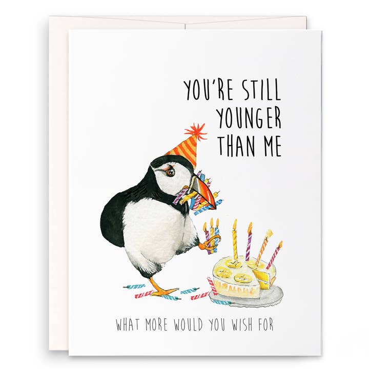 Puffing Bird Birthday - Funny Birthday Card for wholesale by Liyana Studio