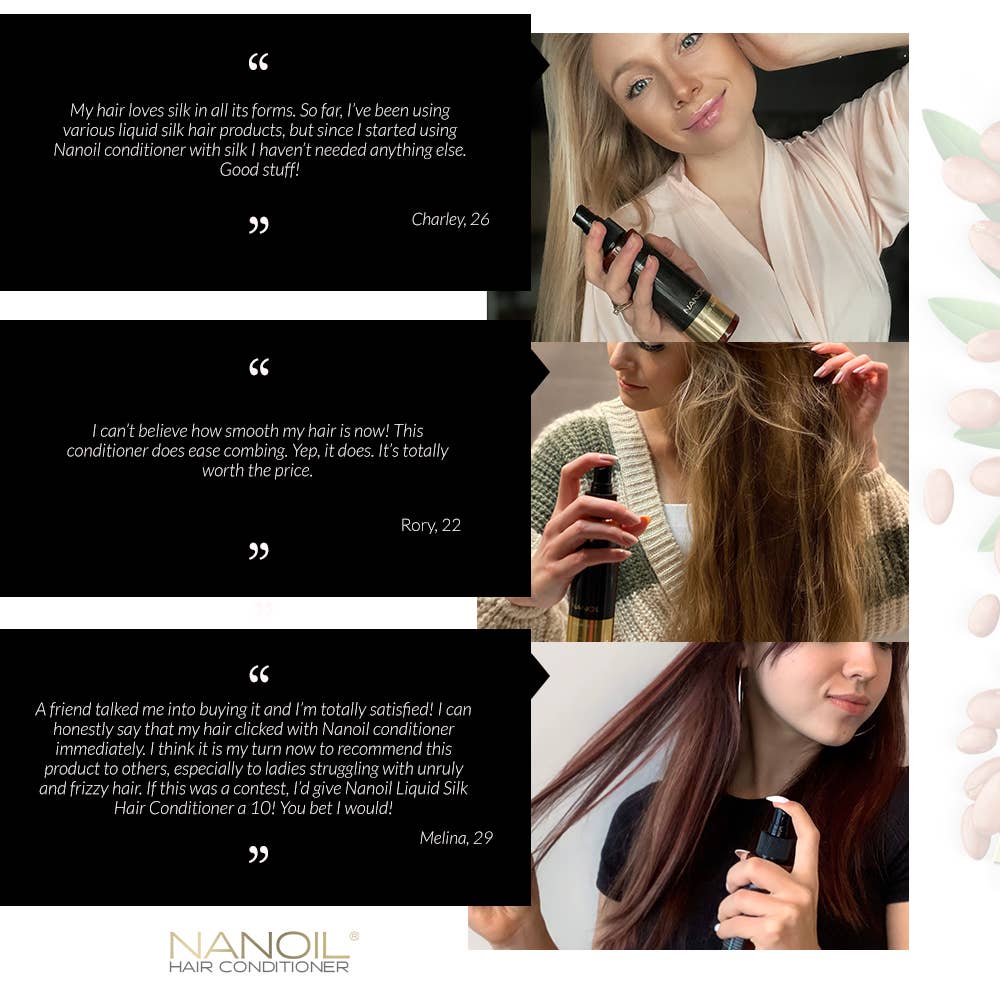 Everett Cosmetics - Wholesale Hair Conditioner - Nanoil Liquid Silk Hair Conditioner: Bi-Phase Hair Condition4