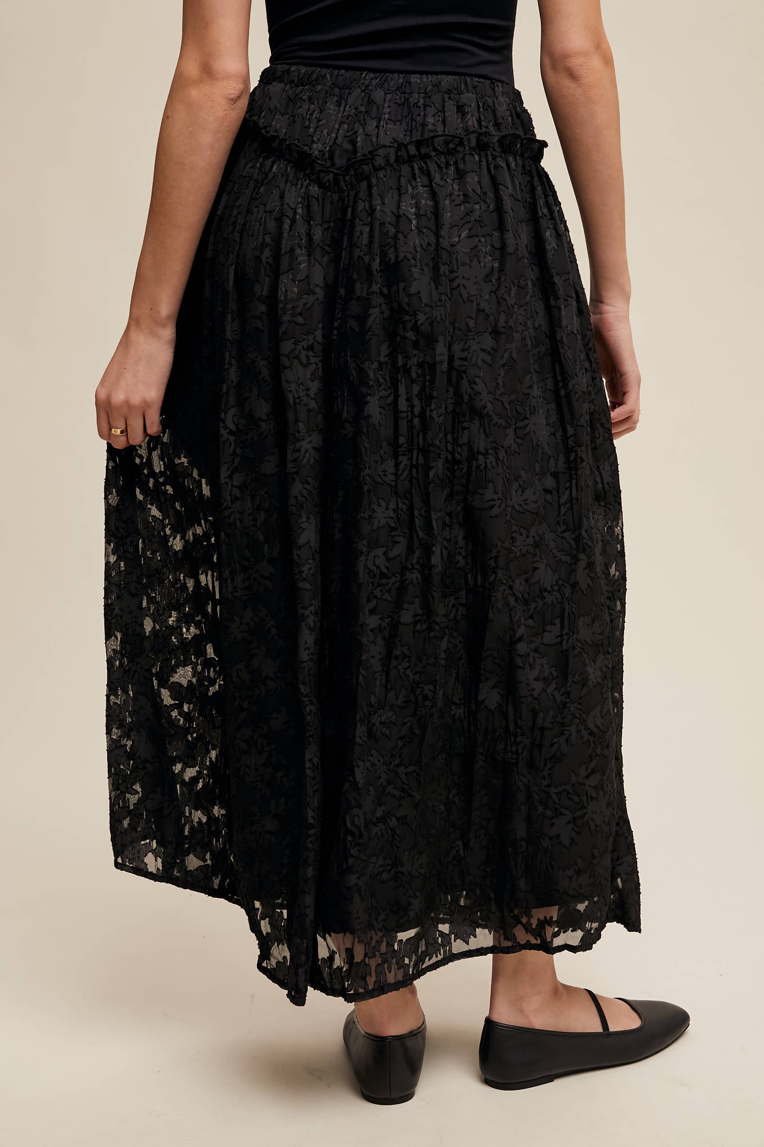 Listicle - Wholesale Skirt - Women's - Floral Textured Maxi Skirt30