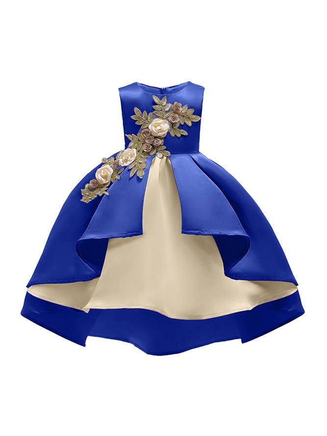 Embroidery Floral Sleeveless Girl Prom Party Dress ZZKF114 for wholesale by UNISHE