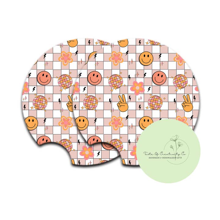 "Retro Girl" Autocoaster Set, Auto-accessoire, Cadeau voor Haar voor wholesale door Taste of Creativity CO.