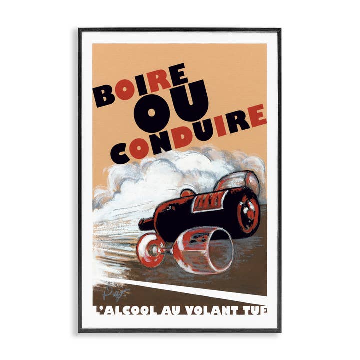 Art mural encadré - Ne buvez pas et ne conduisez pas pour la vente par Stupell Industries