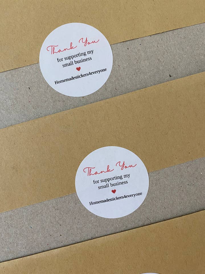 Personalised Thank you for supporting my small business for wholesale by HMstationery