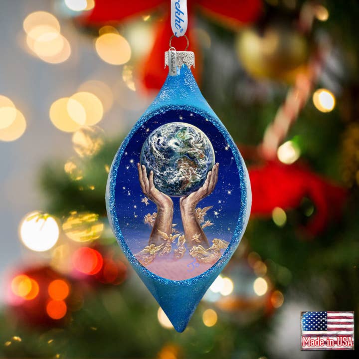 Weep of the World Glass Ornament Holiday by Josephine Wall for wholesale by G.DeBrekht Artistic Studios