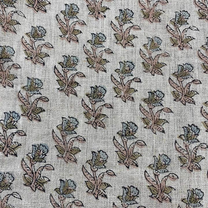 Thread To Form - Wholesale Fabric - Petra Block Printed Linen Fabric