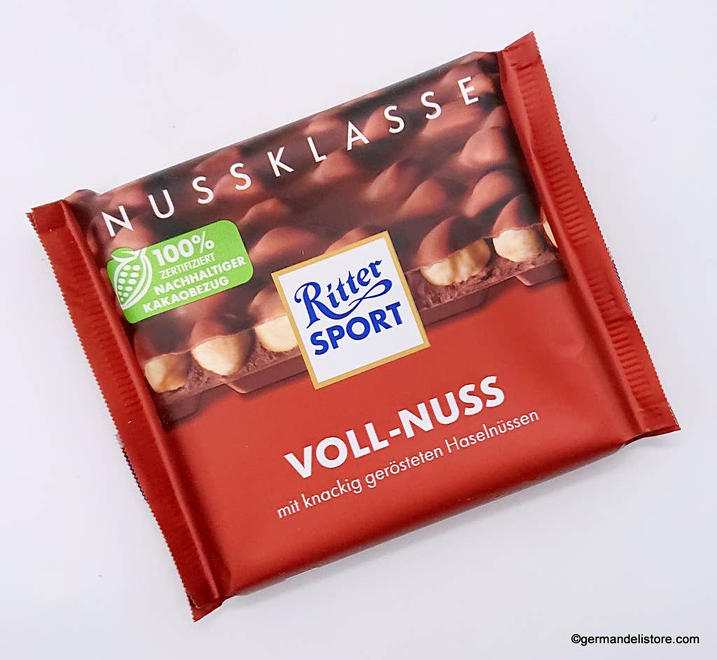 Phoenix Distributions - Wholesale Chocolate Bar - RITTER SPORT Voll-Nuss 100 gramm 10 count1