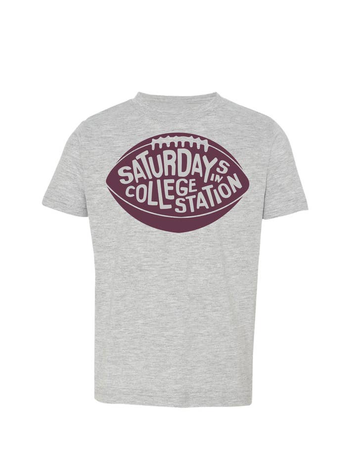 Heather Grey Maroon Saturdays in College Station for wholesale on Faire