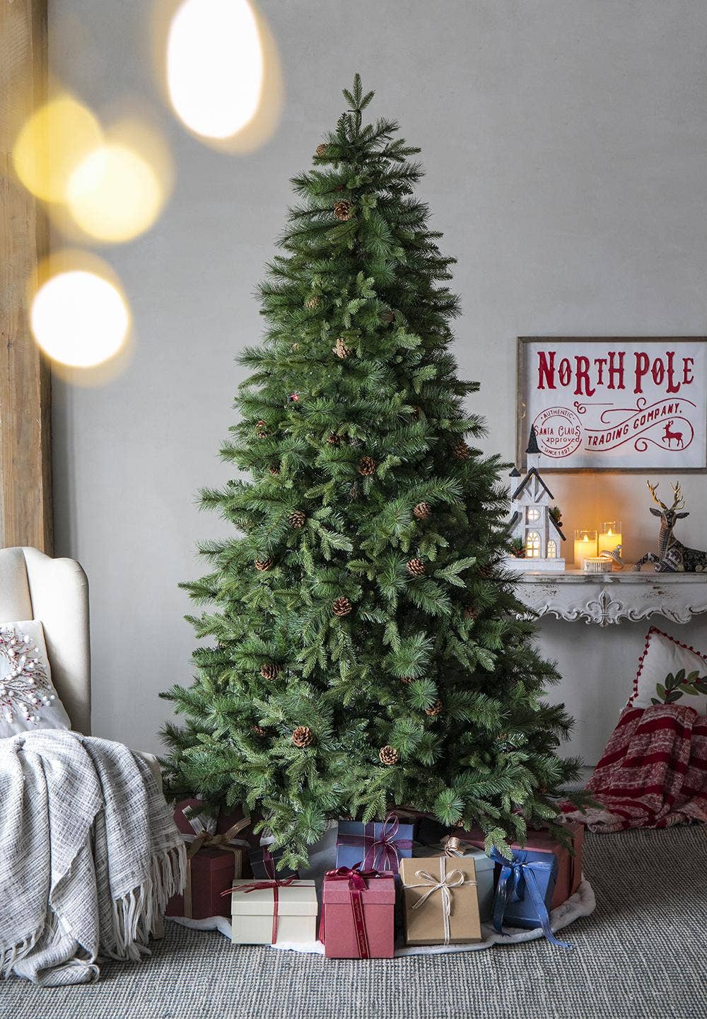 A&B Home Group Inc. - Wholesale Artificial Christmas Tree - 7'H x 49"D Pre-Lit  Artificial Christmas Tree1