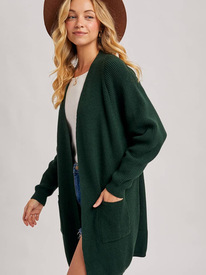 Bluivy - Wholesale Cardigan - Women's - OPEN FRONT BATWING SLEEVE CARDIGAN13