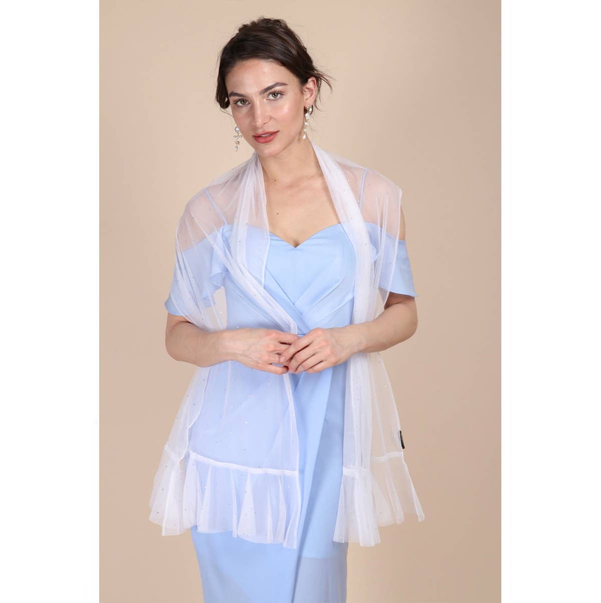 SAACHI - Wholesale Scarf - Women's - Sheer Crystal Scarf4