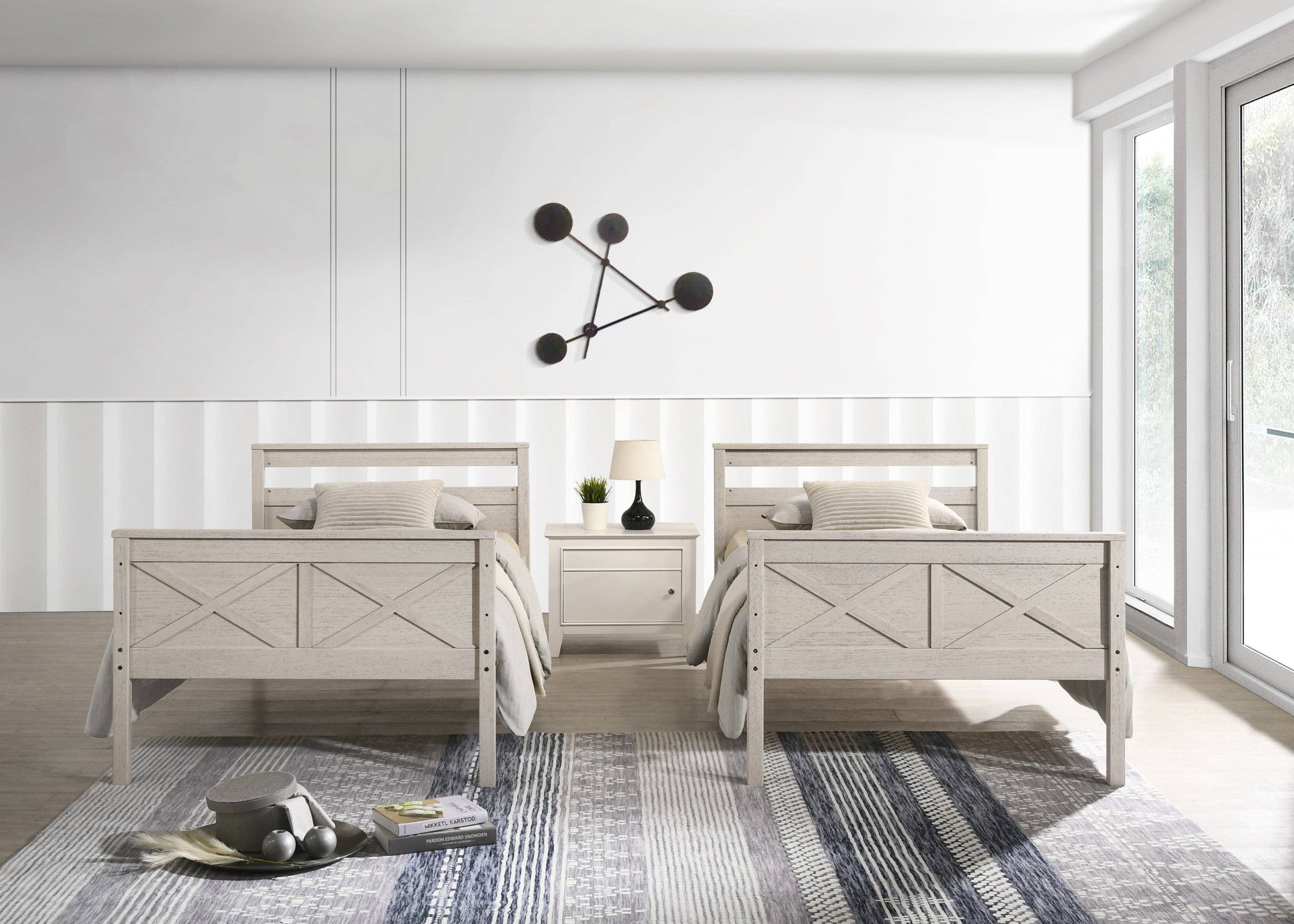 Home Design - Wholesale Bed - Home Design Exeter Twin Over Twin Solid Wood Standard Bunk Bed Frame3