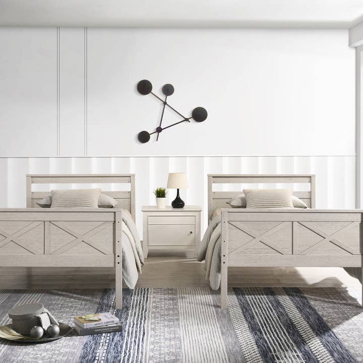 Home Design - Wholesale Bed - Home Design Exeter Twin Over Twin Solid Wood Standard Bunk Bed Frame3