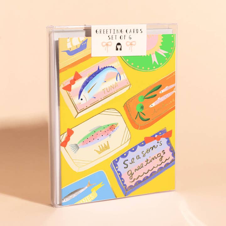 DELICIOUS GREETINGS - Holiday Card Box Set of 6 for wholesale by Carolyn Suzuki