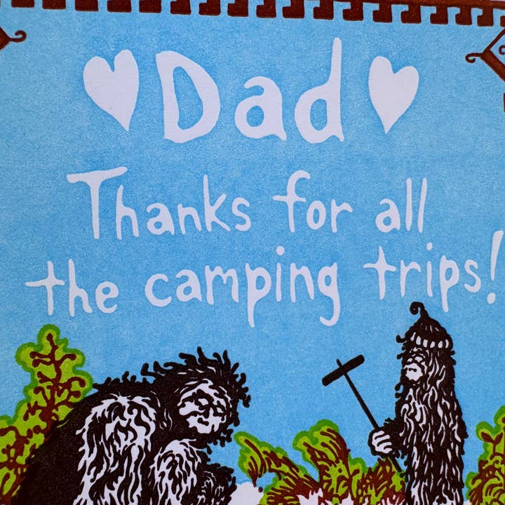 Old School Stationers - Wholesale Father's Day Card - Dad thanks for all the camping trips!