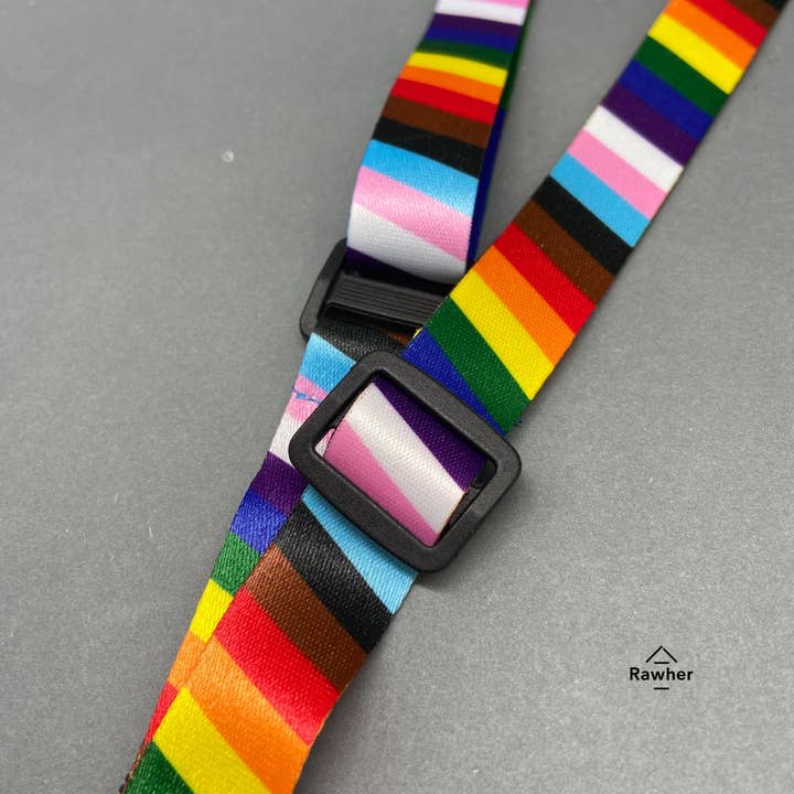 RAWHER – wholesale Snodd - Unisex – Klassisk Progress Pride-nyckelband med justerbar längd