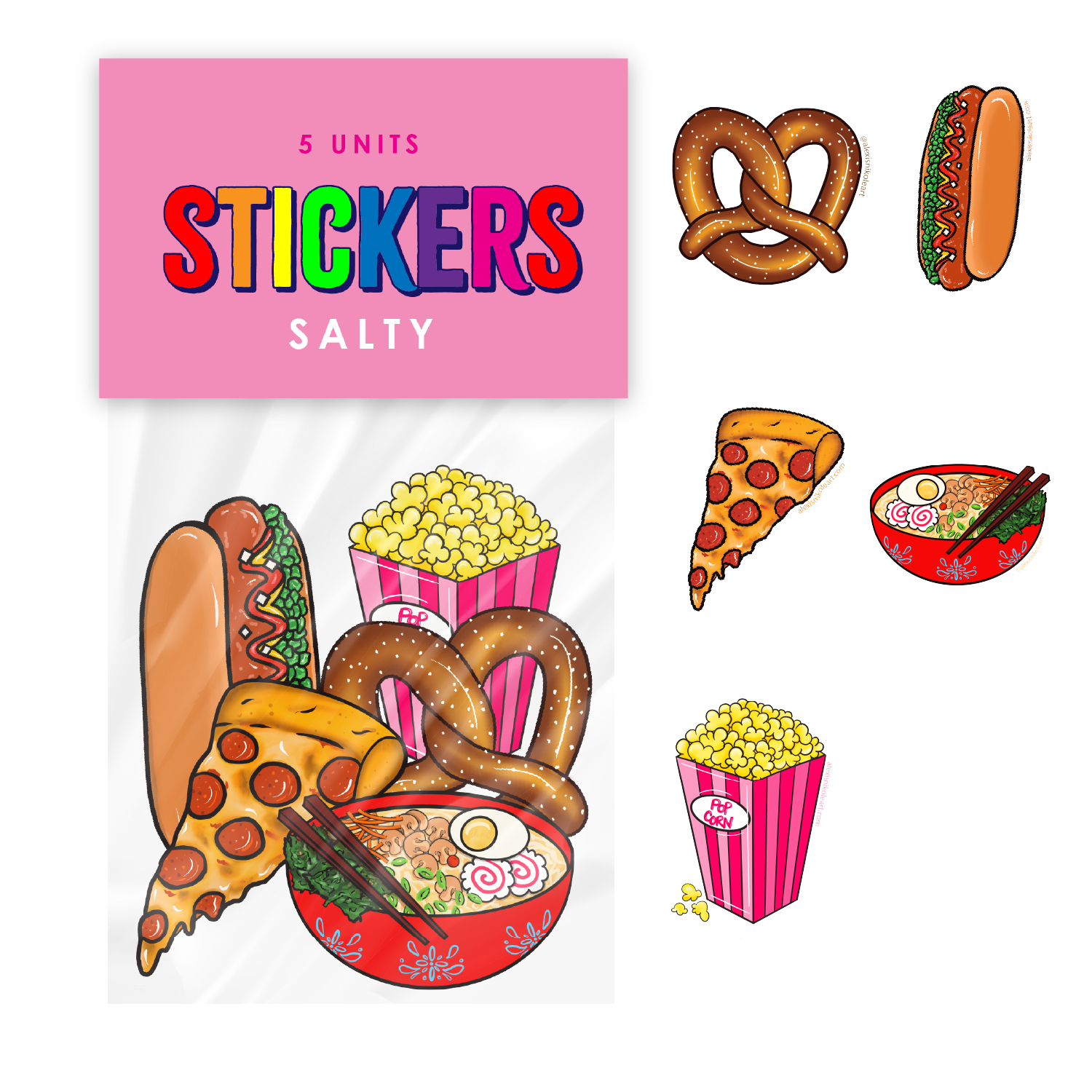 Alexis Nikole - Wholesale Sticker - Salty Sticker Pack1