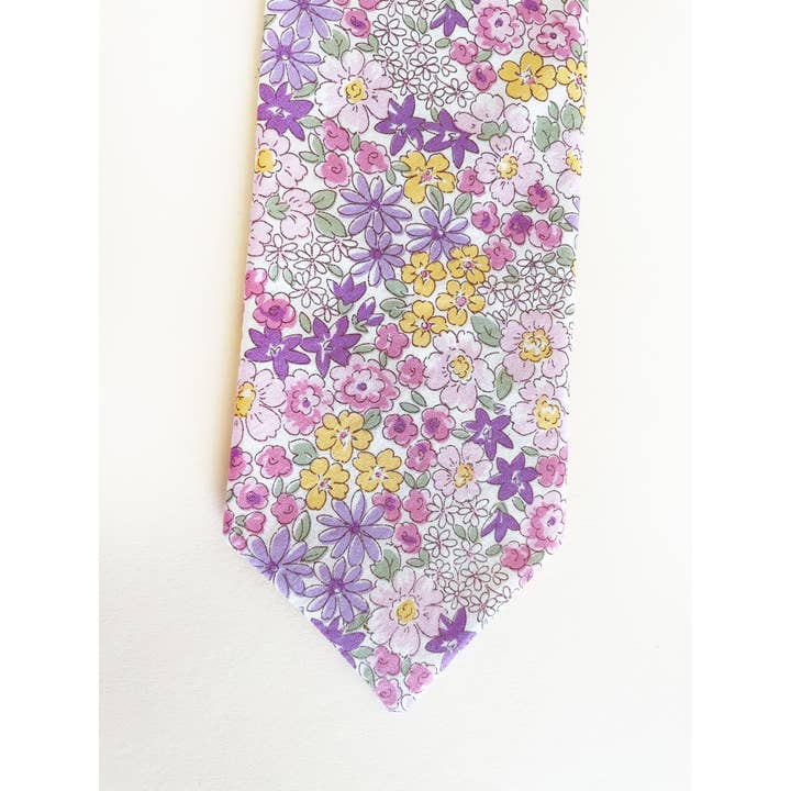 ELSE - Wholesale Necktie - Men's - Purple Floral Neckties For Men, Ties With Purple Flowers2