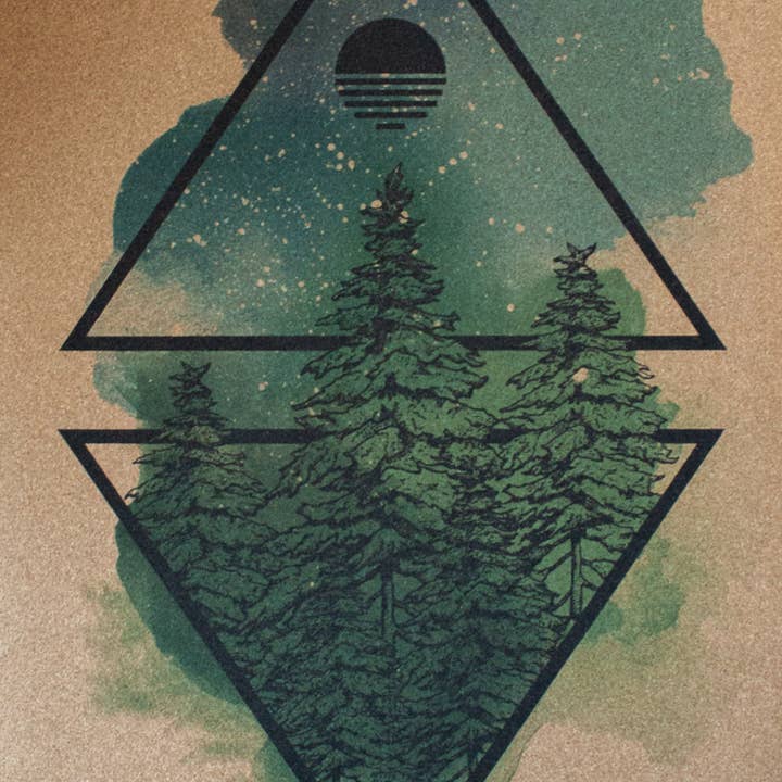 genYOUine - Wholesale Yoga Mat - Cork Yoga Mat - Coloured Forest