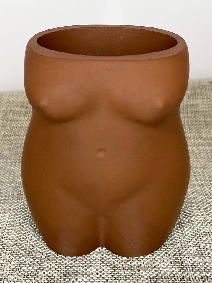 Jesmonite Body Vase Plant Pot | Naked Form Body Vase | Curvy for wholesale by Maureen Luxe Studio