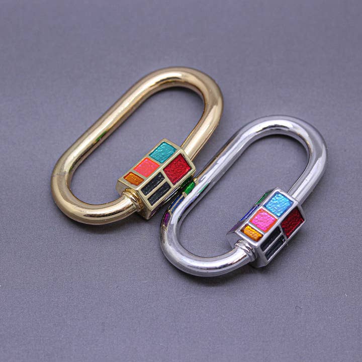 Jewel Pledge - Wholesale Clasp - Enamel Carabiner Screw Clasp - Wholesale Options1