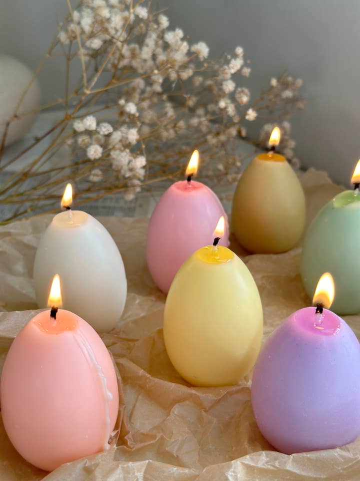 Mini Easter Egg Candle(1pc) for wholesale by LA AROMA CANDLE CO.