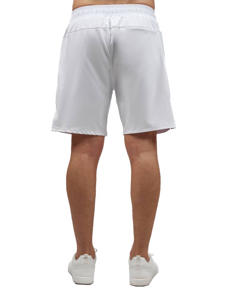 White Men's Tennis Shorts - Spin Shorts with Pockets & UV Protection for wholesale on Faire3