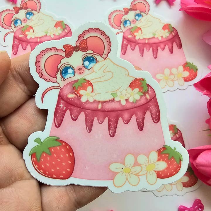 Autocollant de gâteau au fromage moelleux pour la vente par Jennyray illustrations