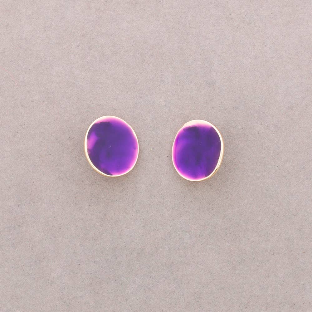 Sonata – wholesale Snap jewellery – Medal Enamel Metal Clip Earrings1