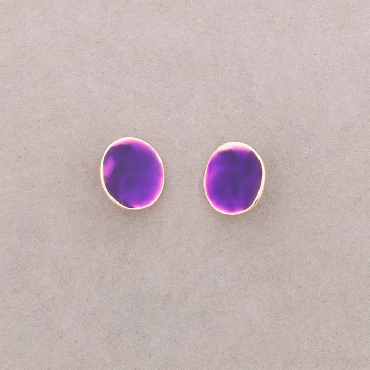 Sonata - Wholesale Snap Jewelry - Medal Enamel Metal Clip Earrings4