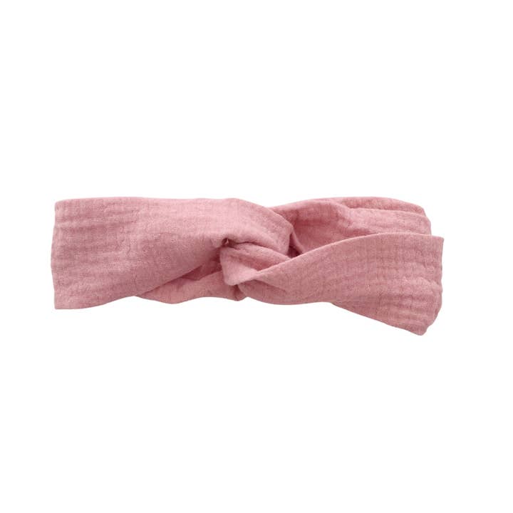 BOMULL MUSLIN Turban pannband - ROSE för wholesale av With Love for Kids