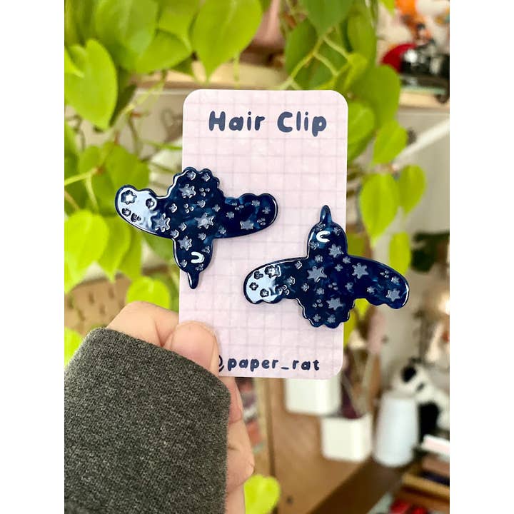 Paper Rat Illustrations - Wholesale Hair Clip - Women's - Raven Hair Clip Barrette3