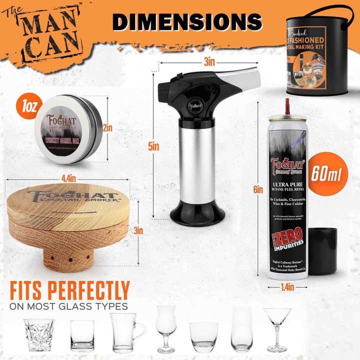ThousandOaksBarrelCo. - Wholesale DIY Drink Kit - Smoked Old Fashioned Cocktail Making Kit | Cocktail Smoker5
