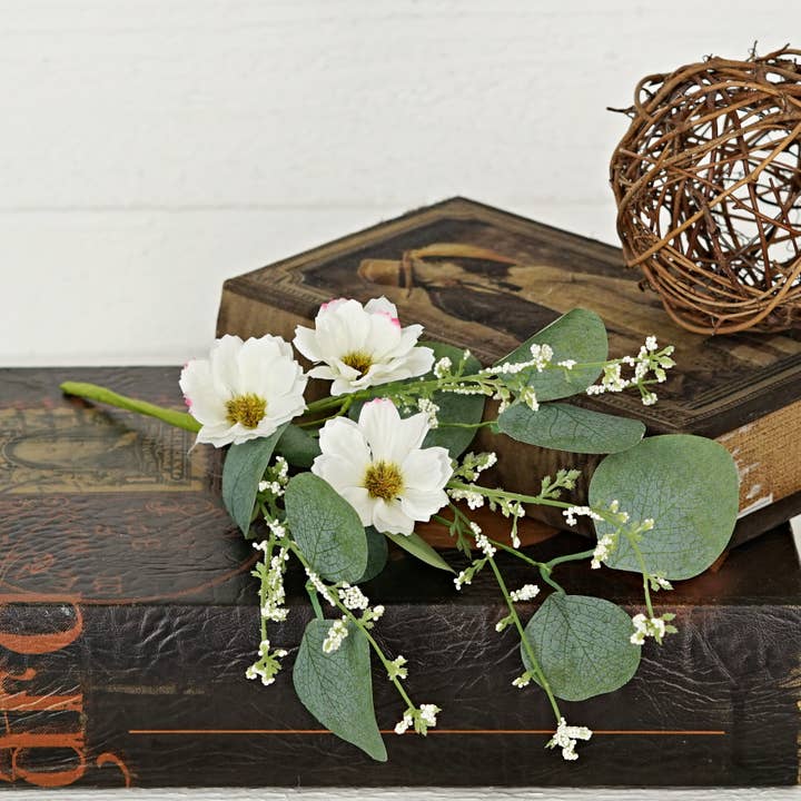 21050- 12in Spring Blossoms Pick-CR- for wholesale by Impressive Enterprises, Inc.