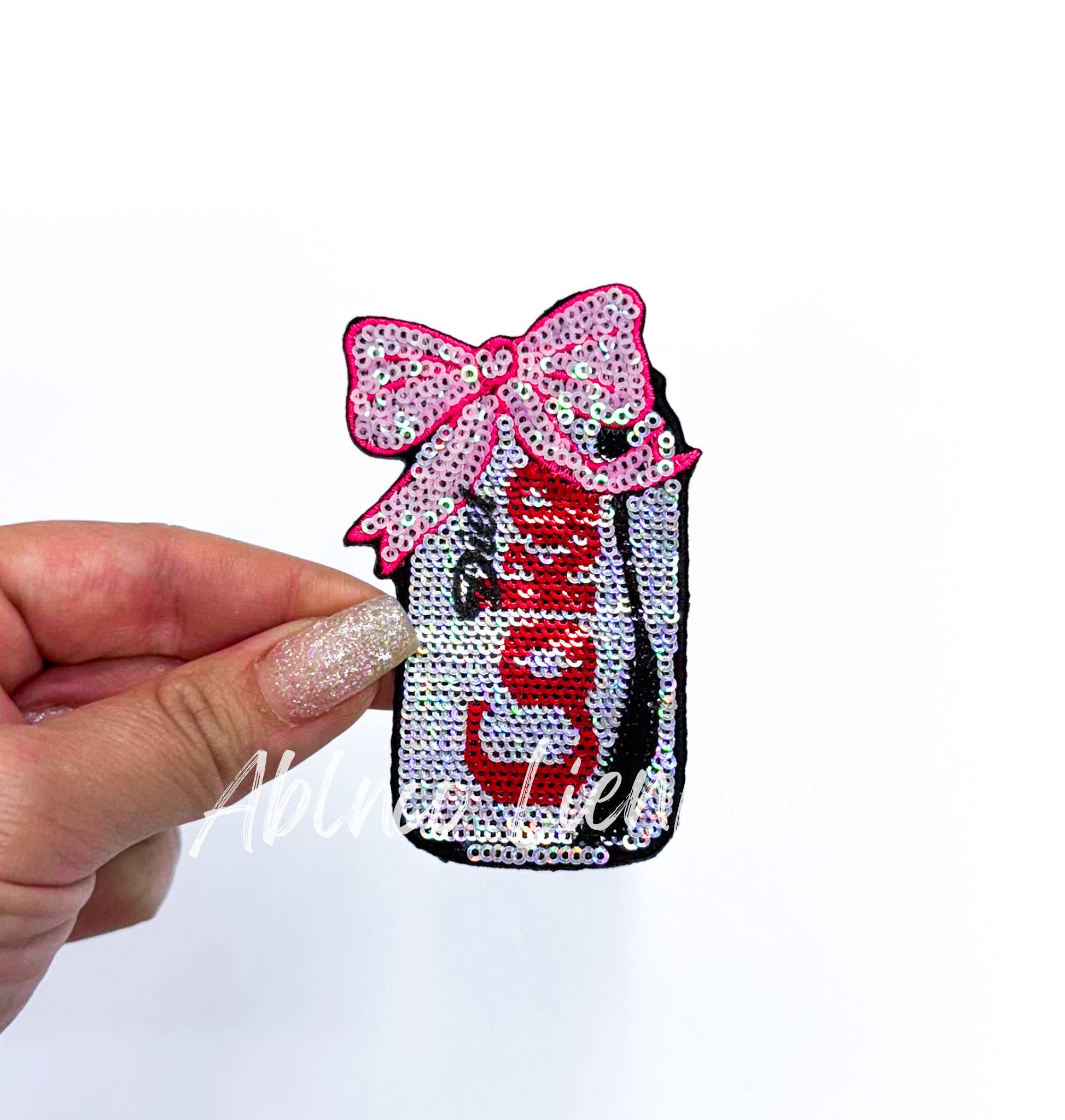 ABLNco - Wholesale Patch - Diet Coke Bow Sequins Iron On Patch