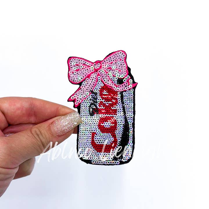 ABLNco - Wholesale Patch - Diet Coke Bow Sequins Iron On Patch