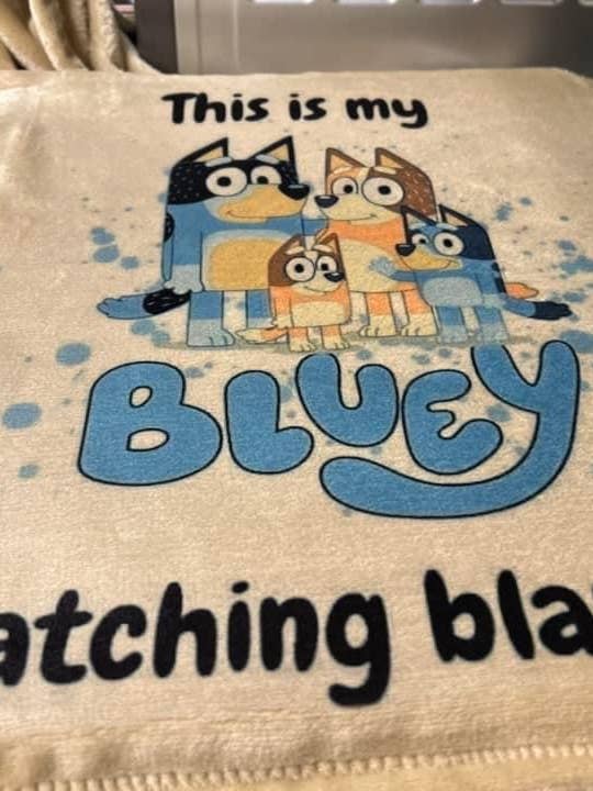 Bluey Watching Blanket for wholesale by Creative Queen Boutique