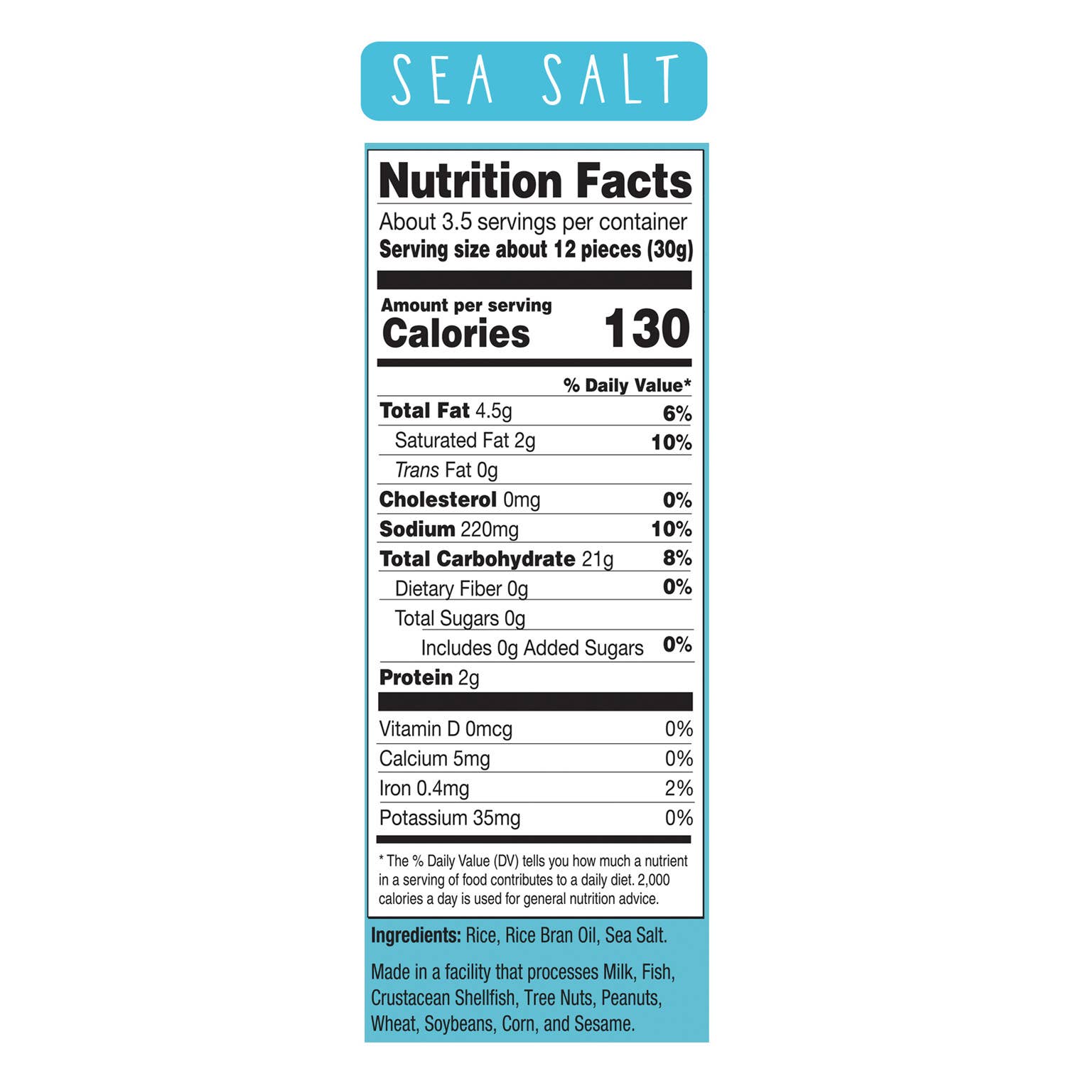 Sun Tropics - Vente Encas soufflé - Sun Tropics Mochi Crunch, Sel de mer, 6 x 3,5 oz1