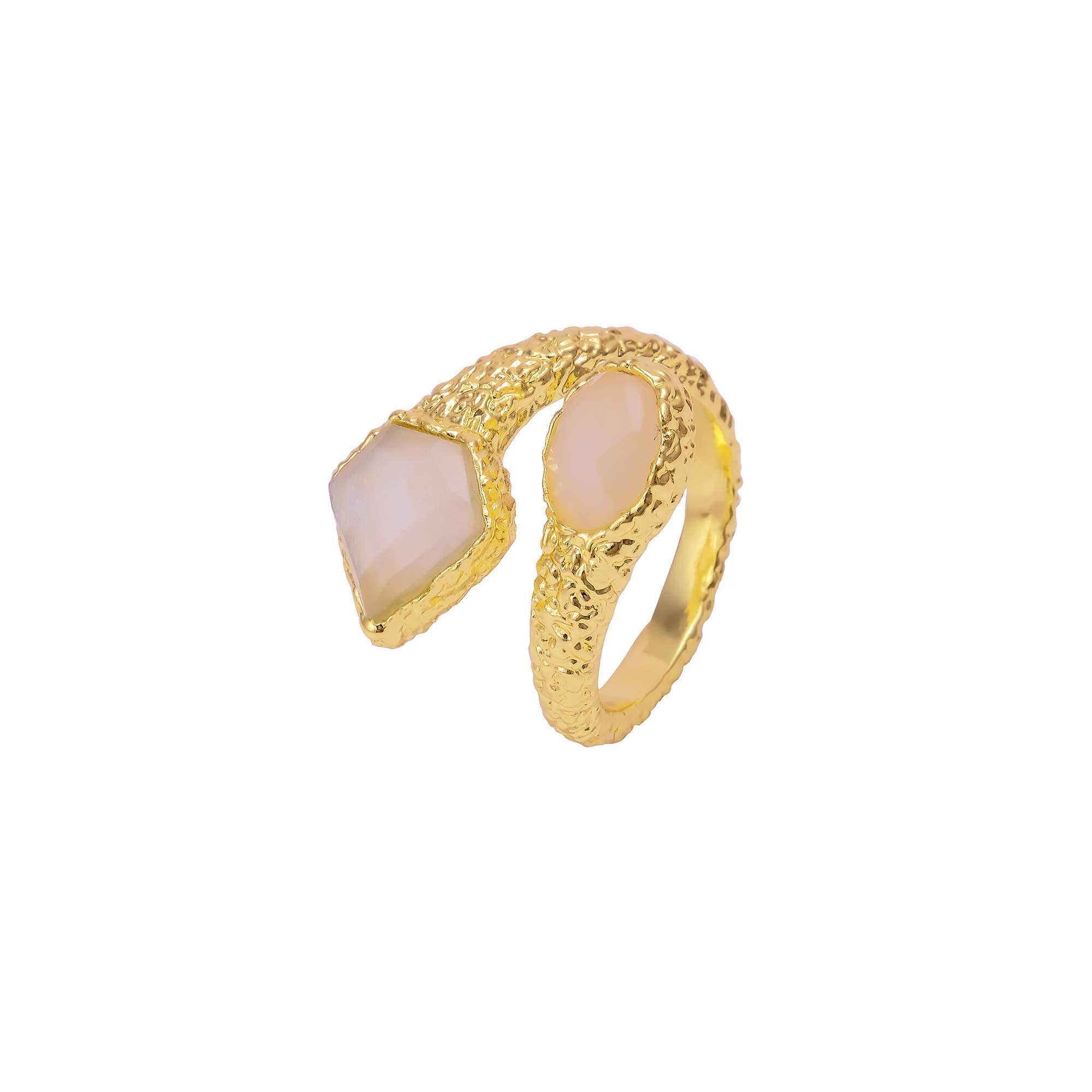 El Joyero – wholesale Multi-stone ring – Handmade White Moonstone Rings Gemstone Textured Band Rings3