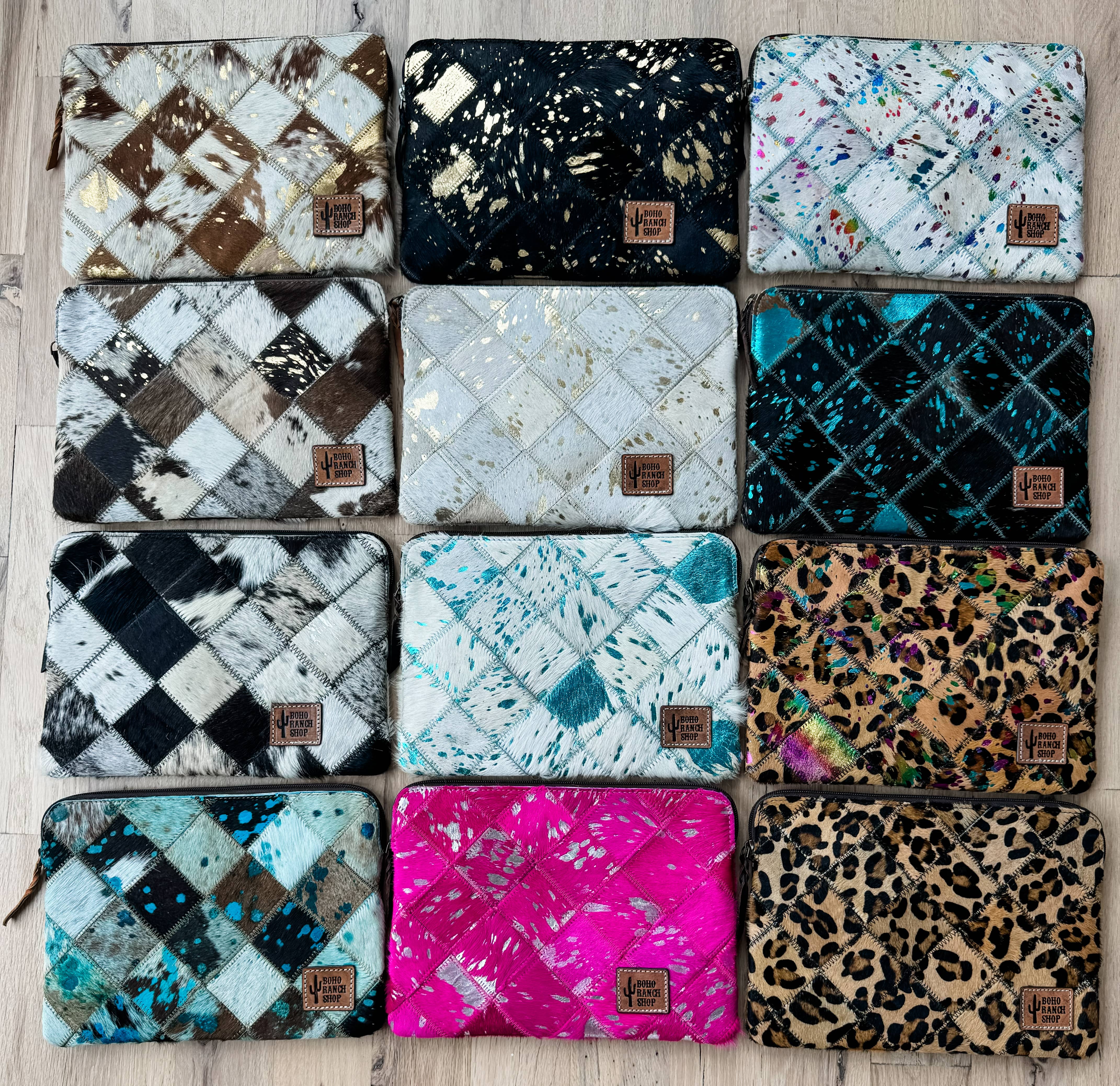 Boho Ranch Shop - Wholesale Laptop/Tablet Case - Women's - Cowhide Laptop Computer tech Sleeve Pouch Case9