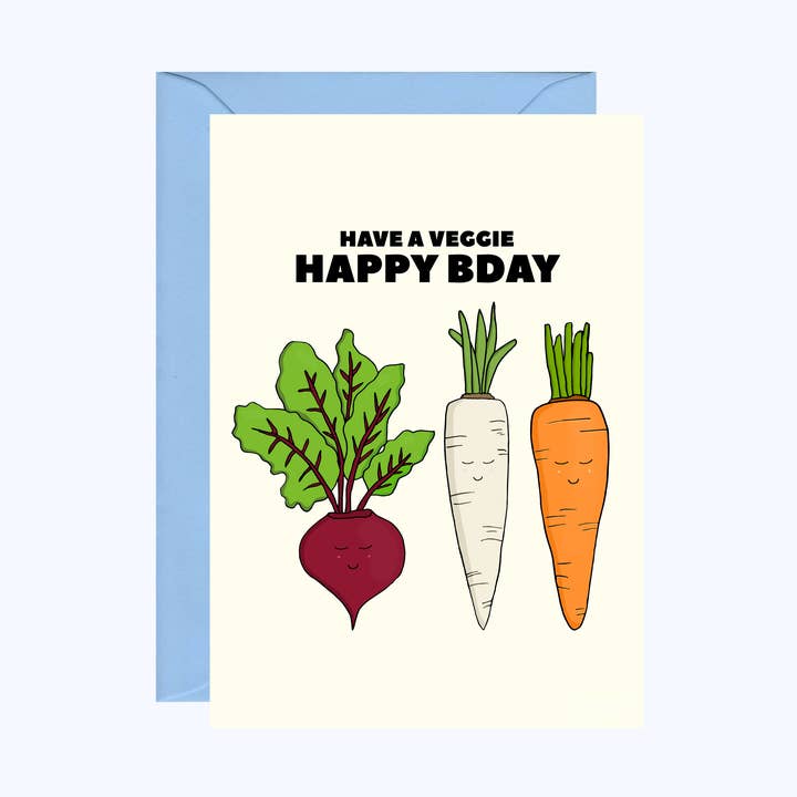 Carte d'anniversaire végétarienne pour la vente par Pearl Ivy