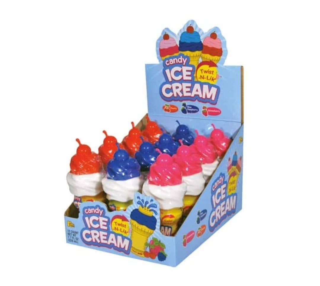 Majestic Wholesale - Wholesale Boiled sweets - Twist-n-Lik Ice Cream Candy 0.64oz (12ct)