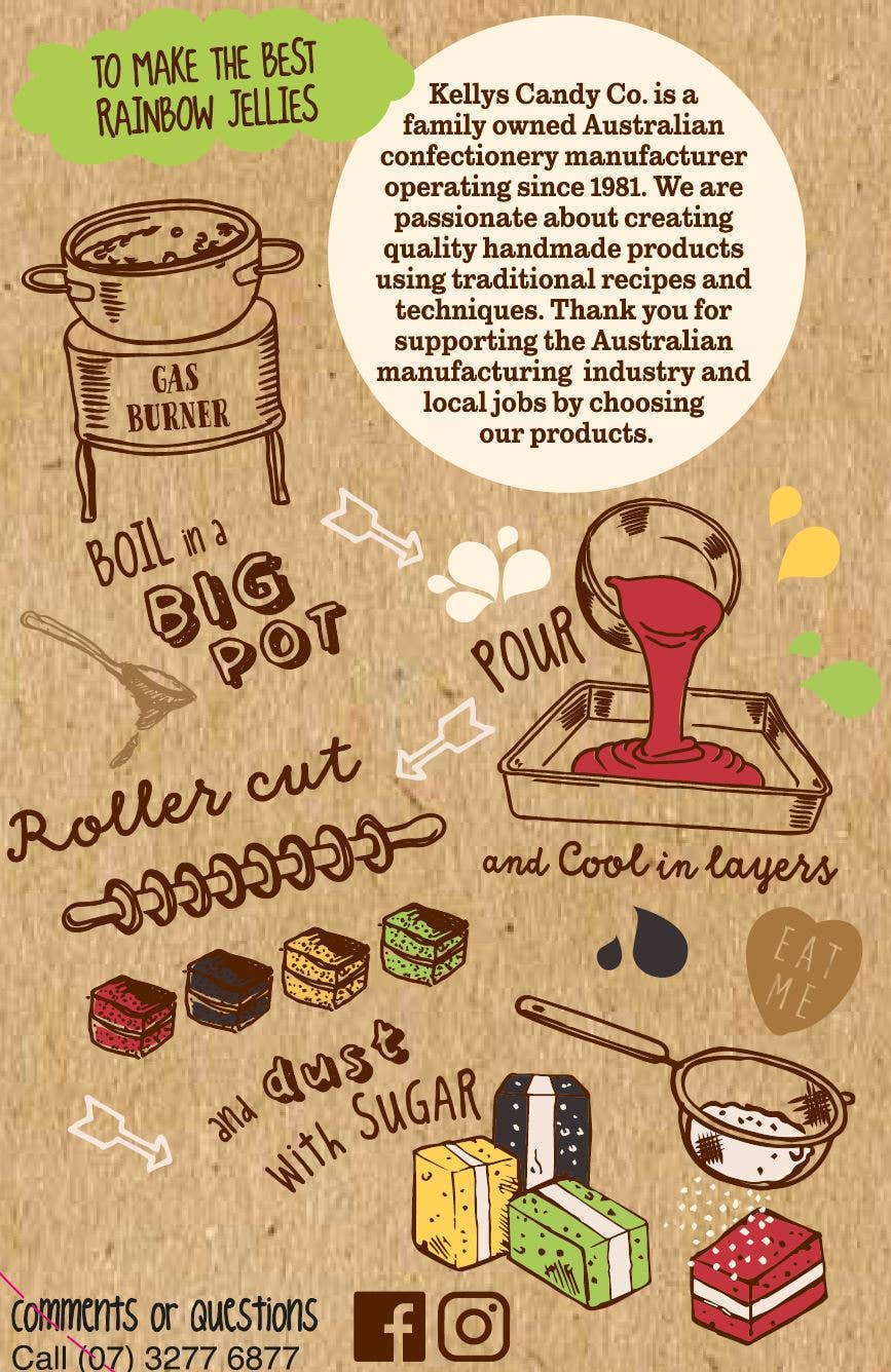 Kellys Candy Co. - Wholesale Gummy - Rainbow Jellies - Bulk 3kg2